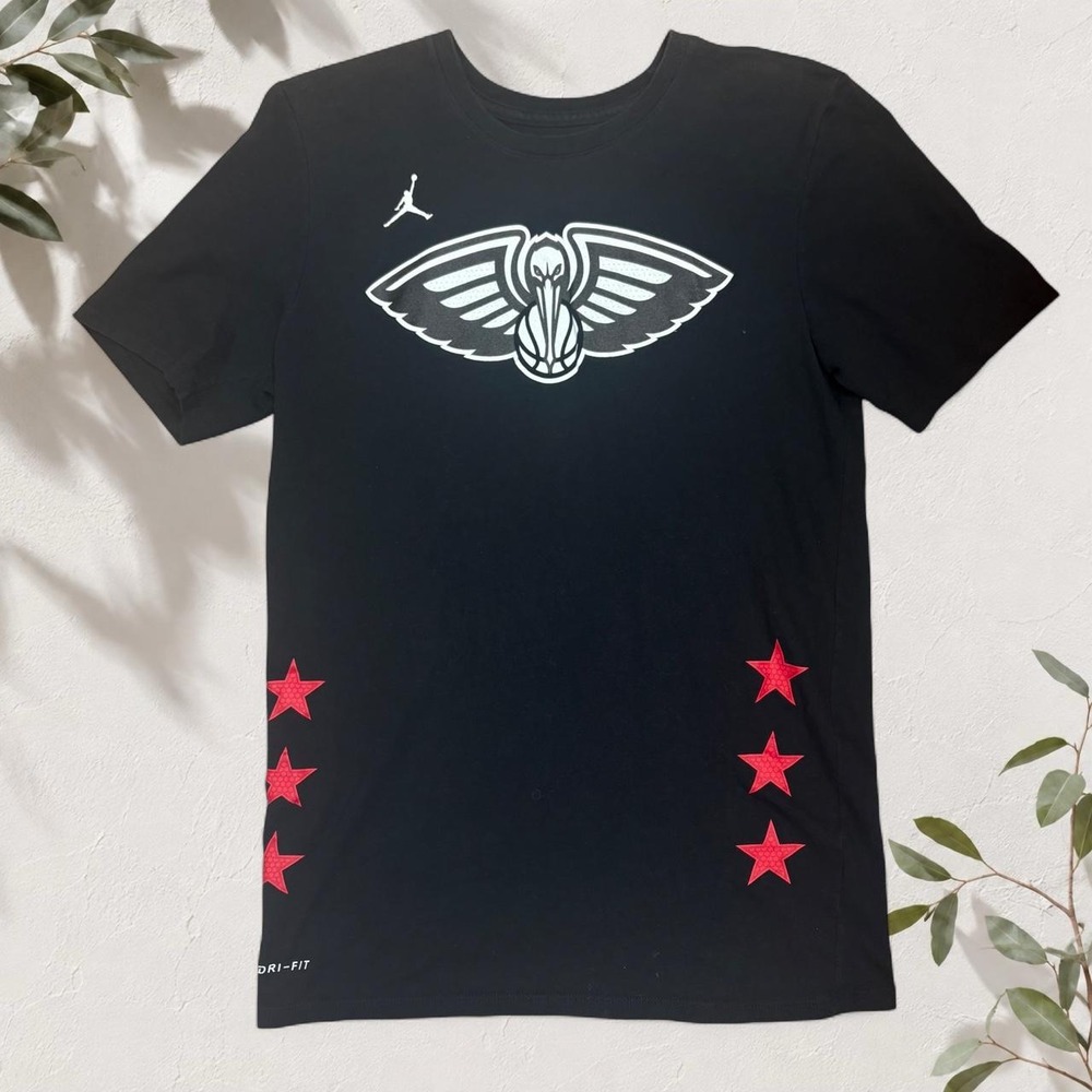 Nike Pelicans Anthony Davis 23 T-Shirt Mens Small Black Dri-Fit NBA Basketball